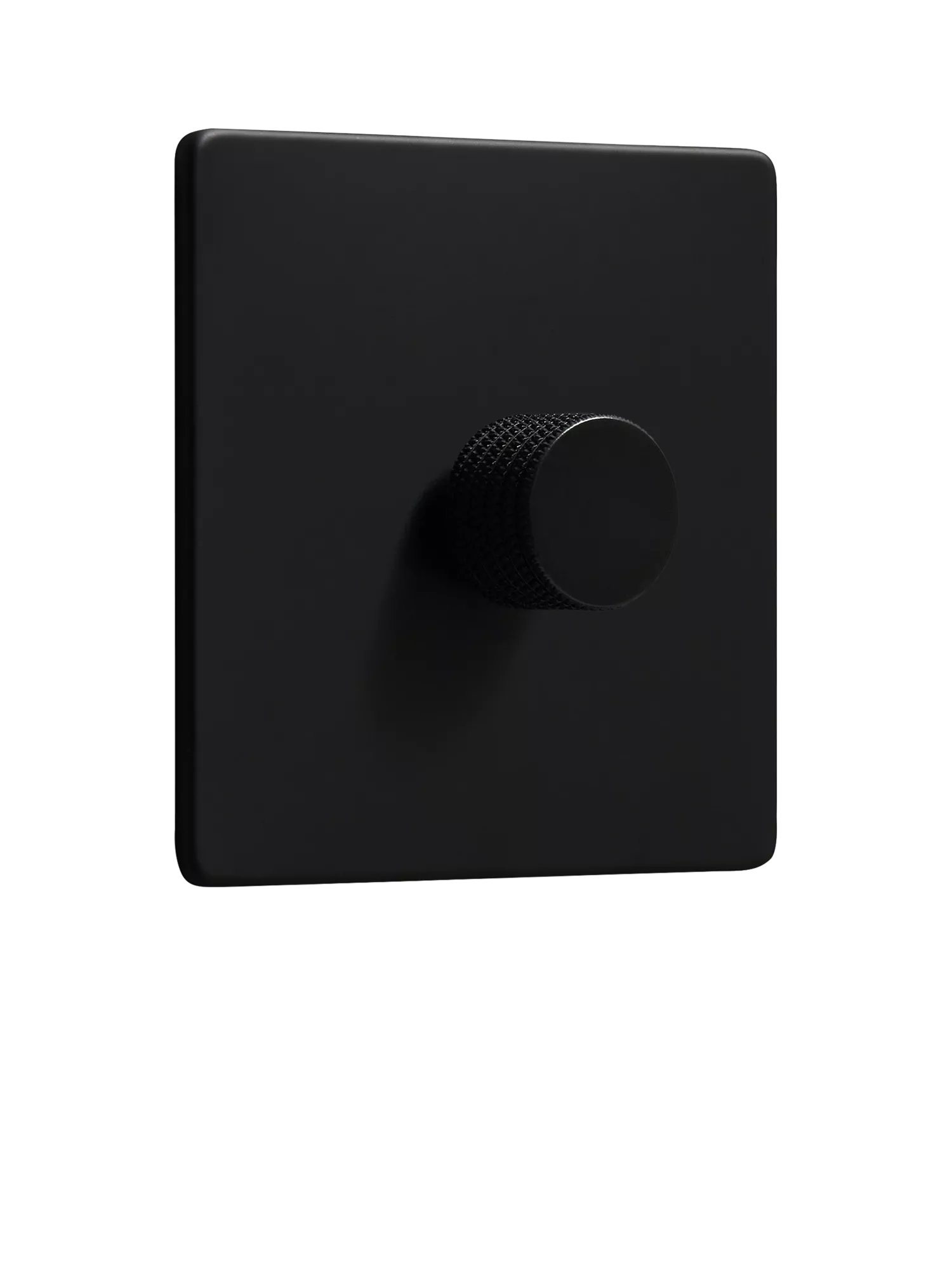 Dowsing & Reynolds matt black single dimmer switch, UK version