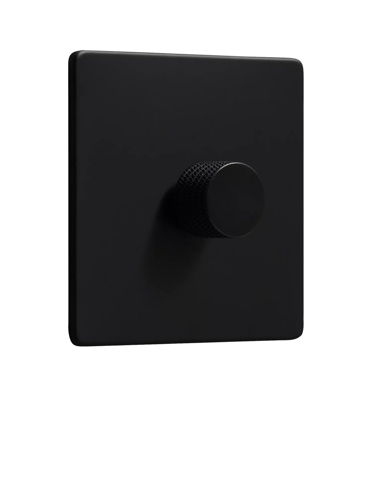 Dowsing & Reynolds matt black single dimmer switch, UK version