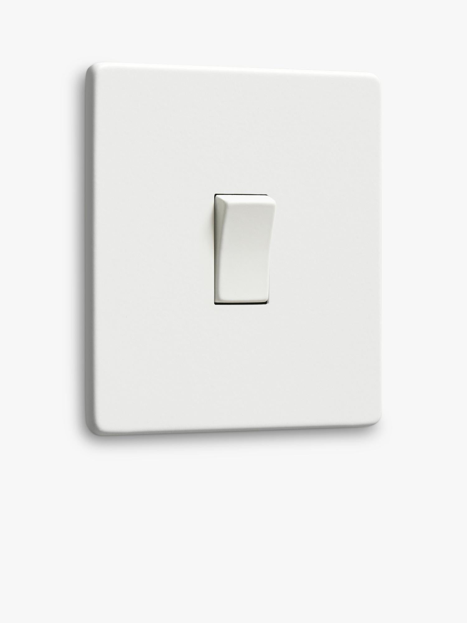 Dowsing & Reynolds soft white single rocker switch, imported from the UK