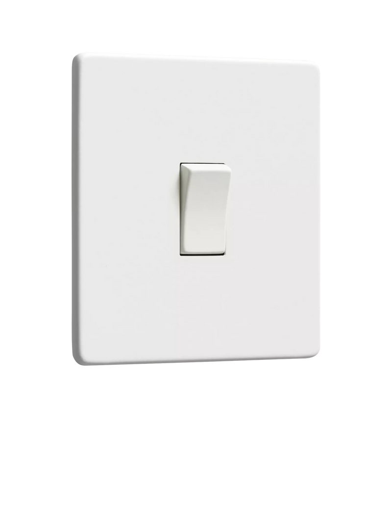 Dowsing & Reynolds Soft White Single Rocker Switch