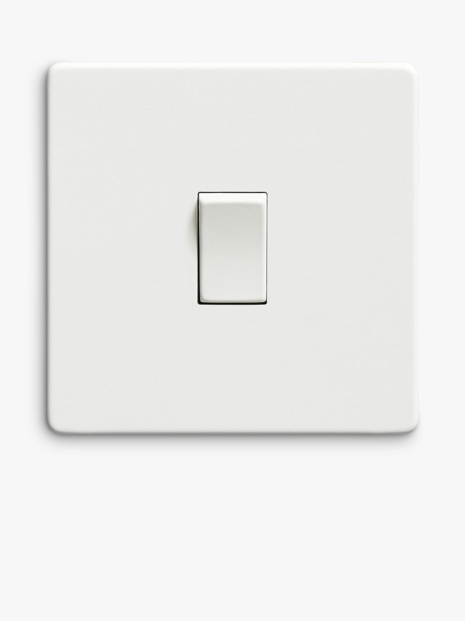 Dowsing & Reynolds soft white single rocker switch, imported from the UK