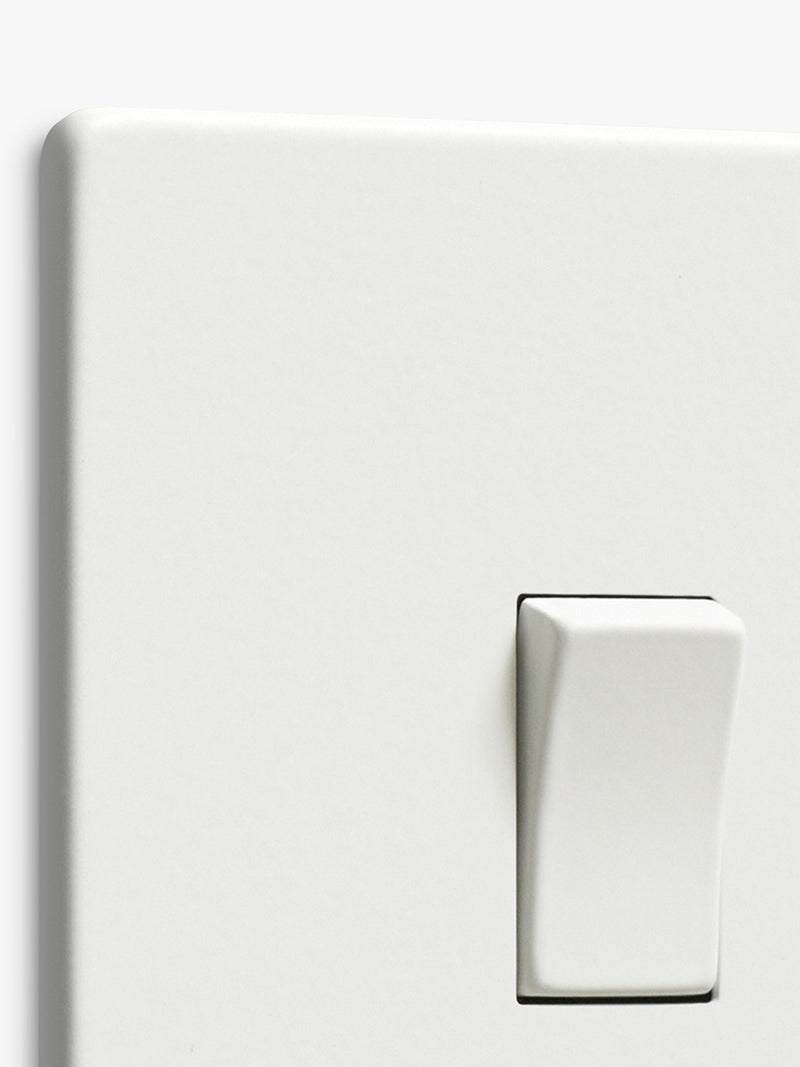 Dowsing & Reynolds soft white single rocker switch, imported from the UK