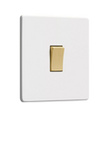 Dowsing & Reynolds soft white single rocker switch, imported from the UK