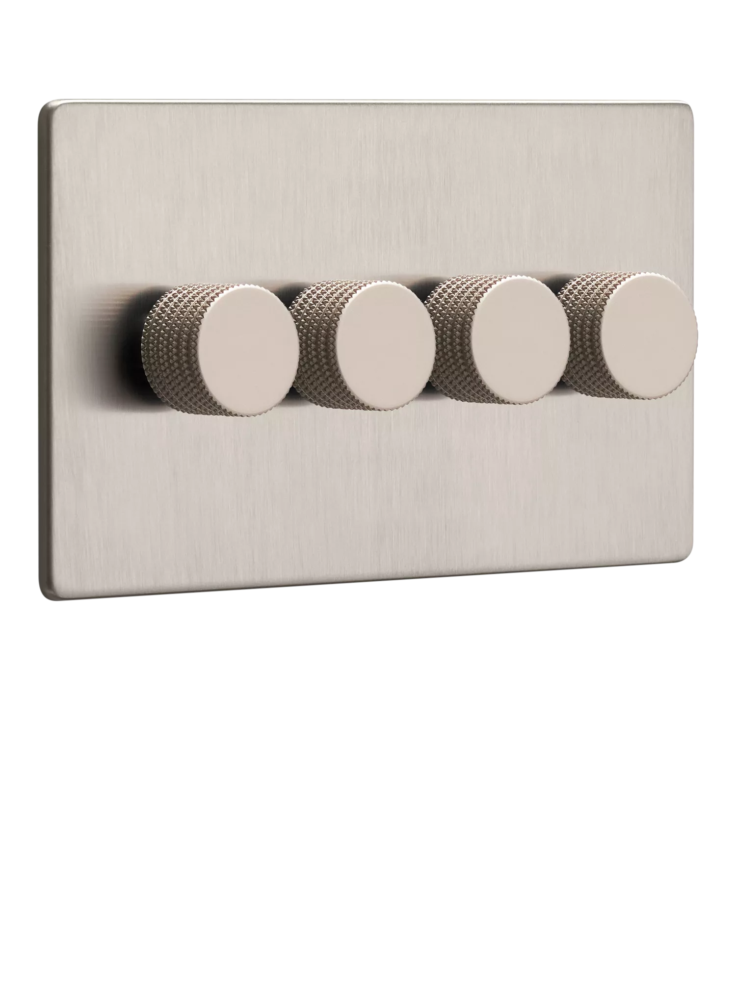 Dowsing & Reynolds Soft Silver Quadruple Dimmer Switch
