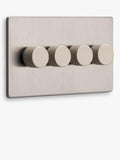 Dowsing & Reynolds quadruple dimmer switch soft silver (British brand)