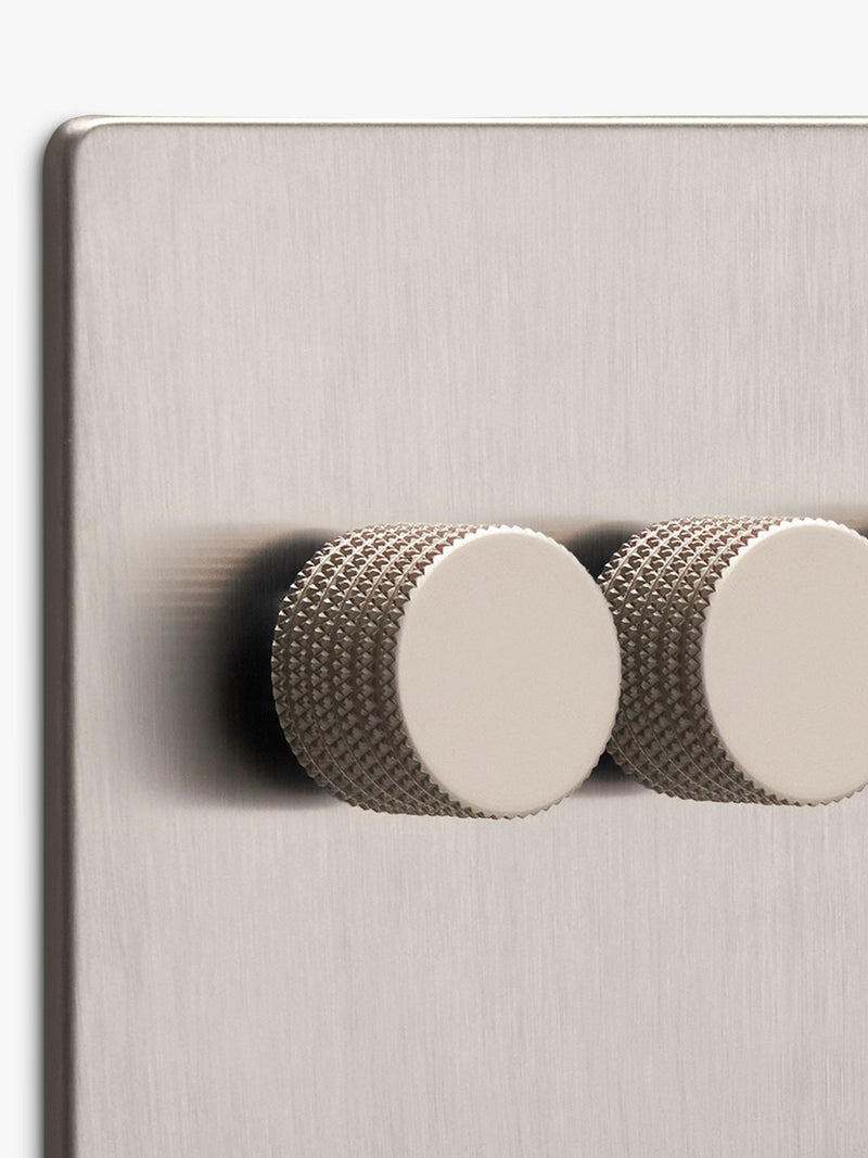 Dowsing & Reynolds quadruple dimmer switch soft silver (British brand)