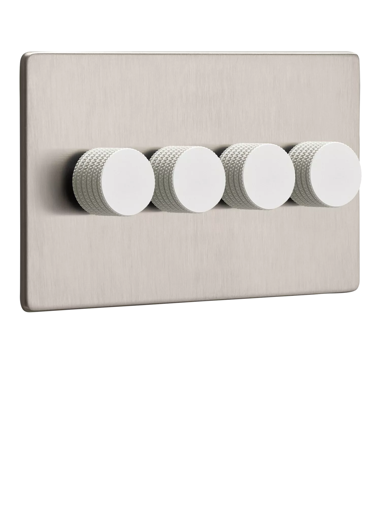 Dowsing & Reynolds quadruple dimmer switch soft silver (British brand)