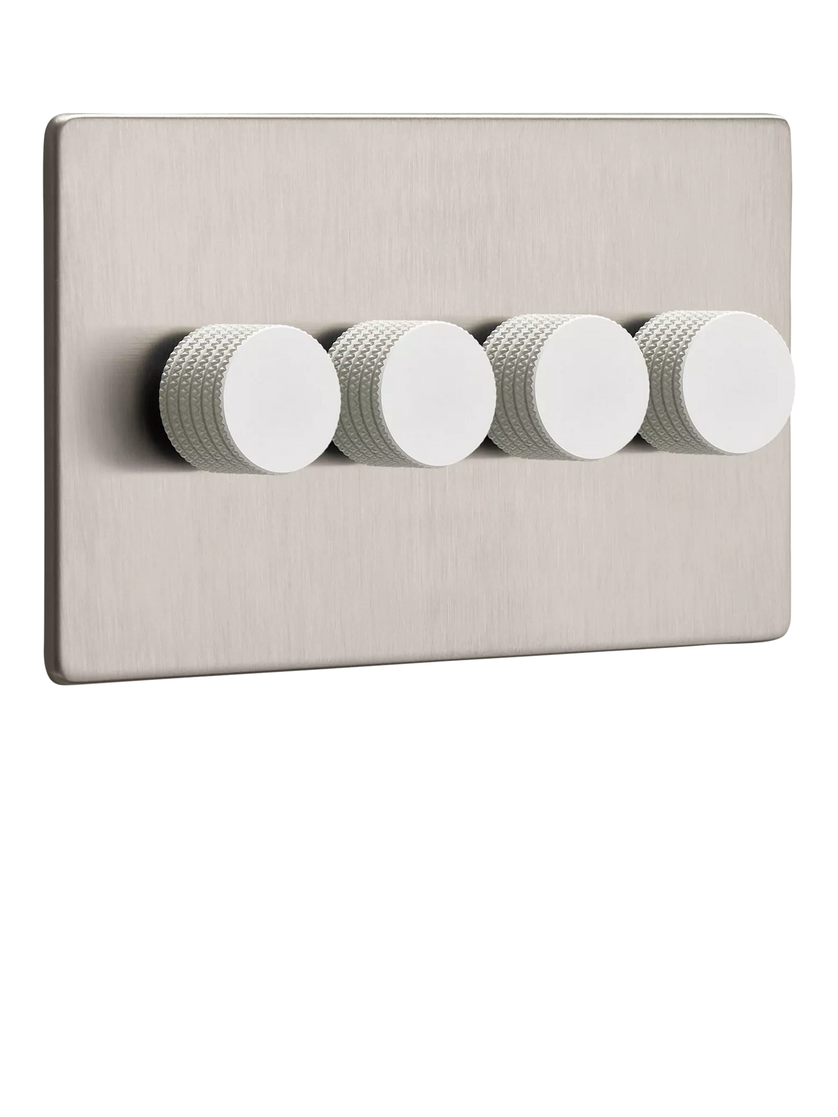 Dowsing & Reynolds quadruple dimmer switch soft silver (British brand)