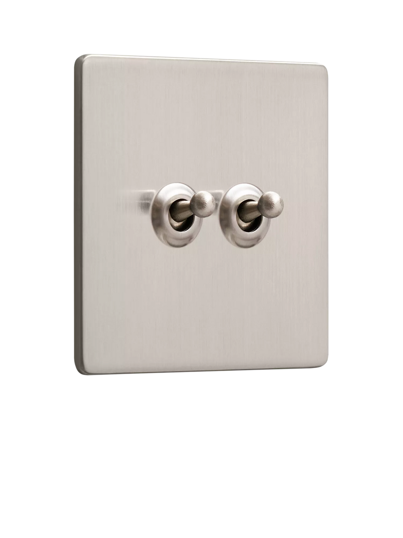 Dowsing & Reynolds Soft Silver Double Toggle Switch