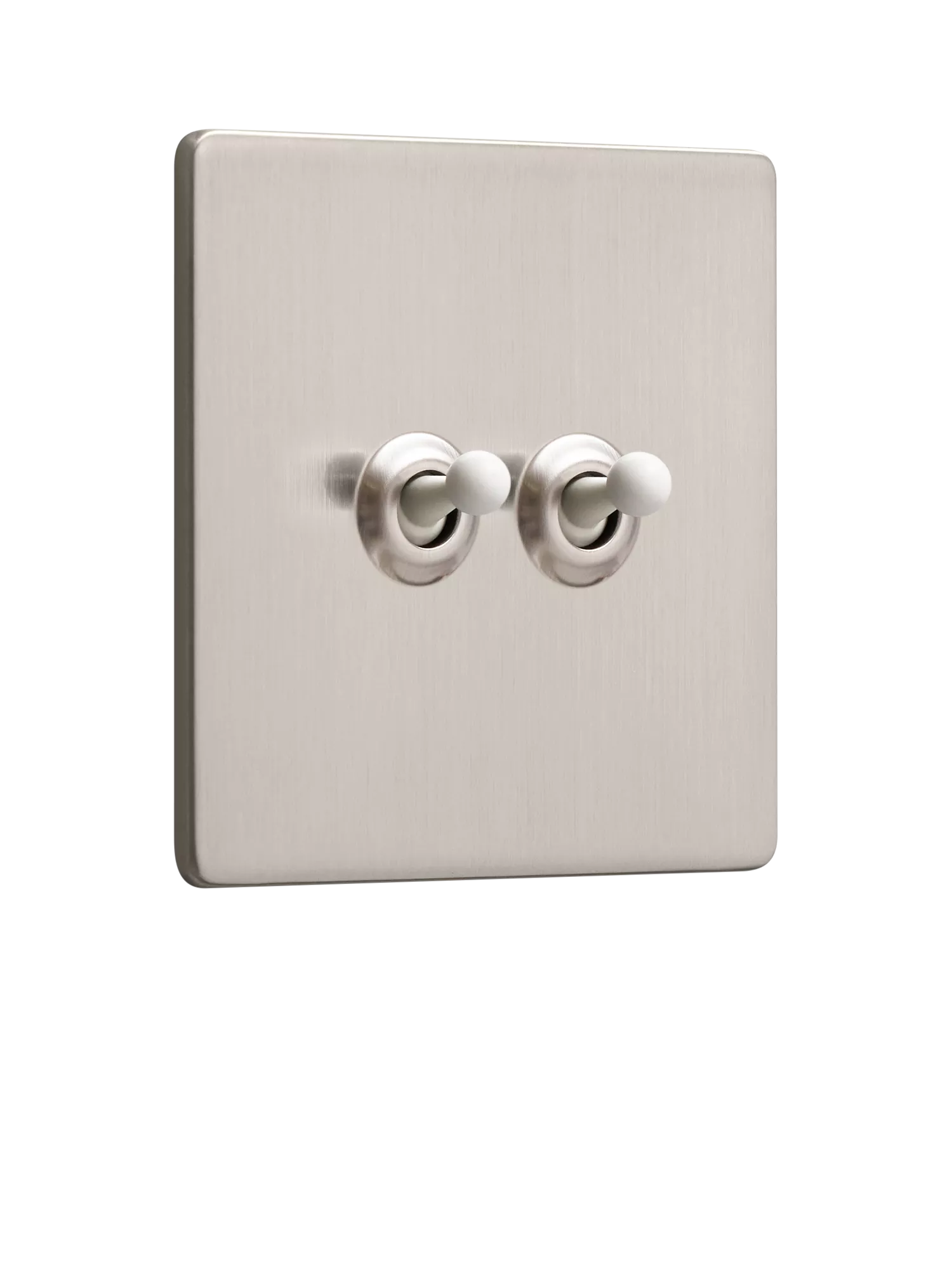 Dowsing & Reynolds soft silver double toggle switch, UK version