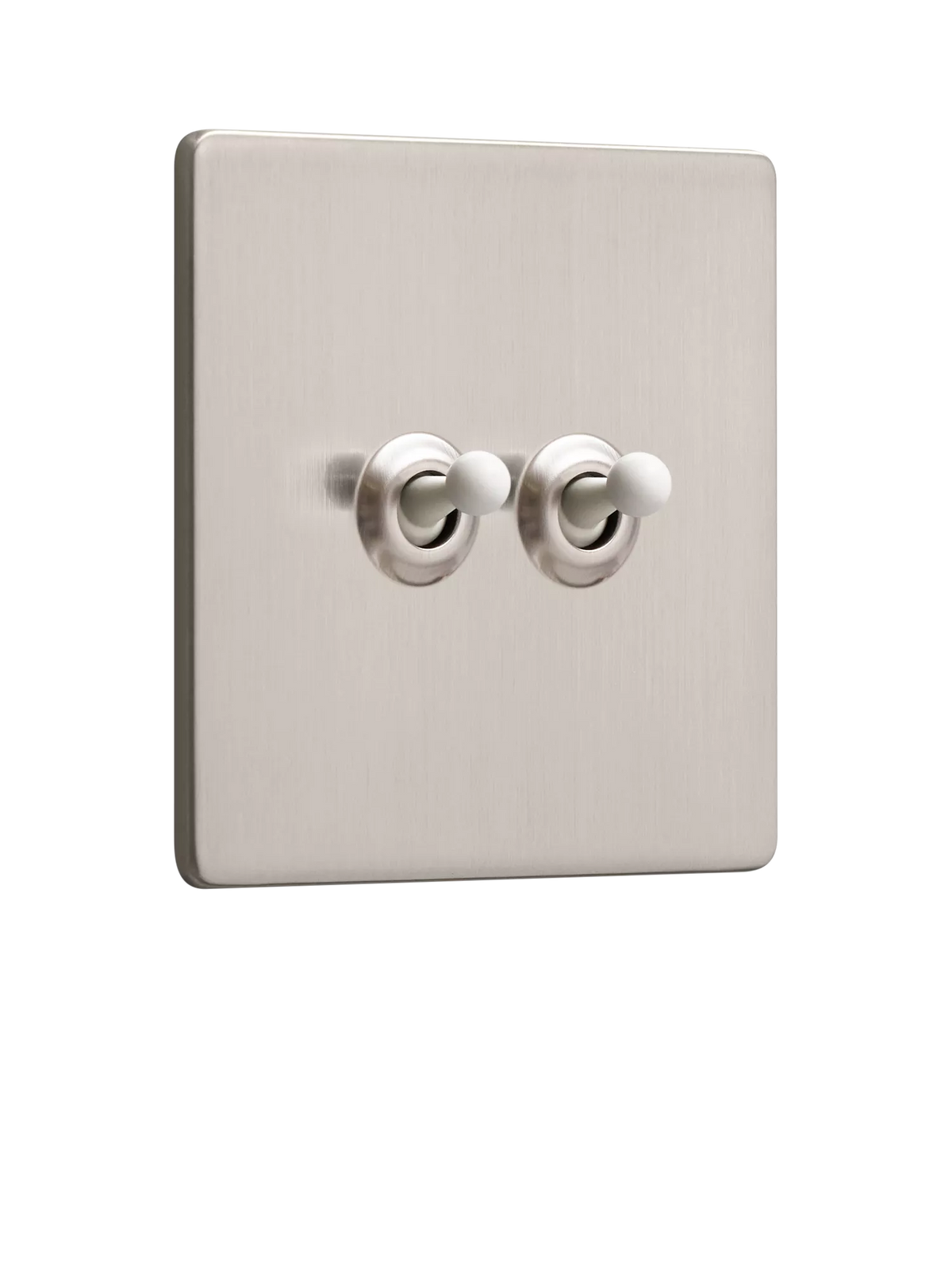 Dowsing & Reynolds soft silver double toggle switch, UK version