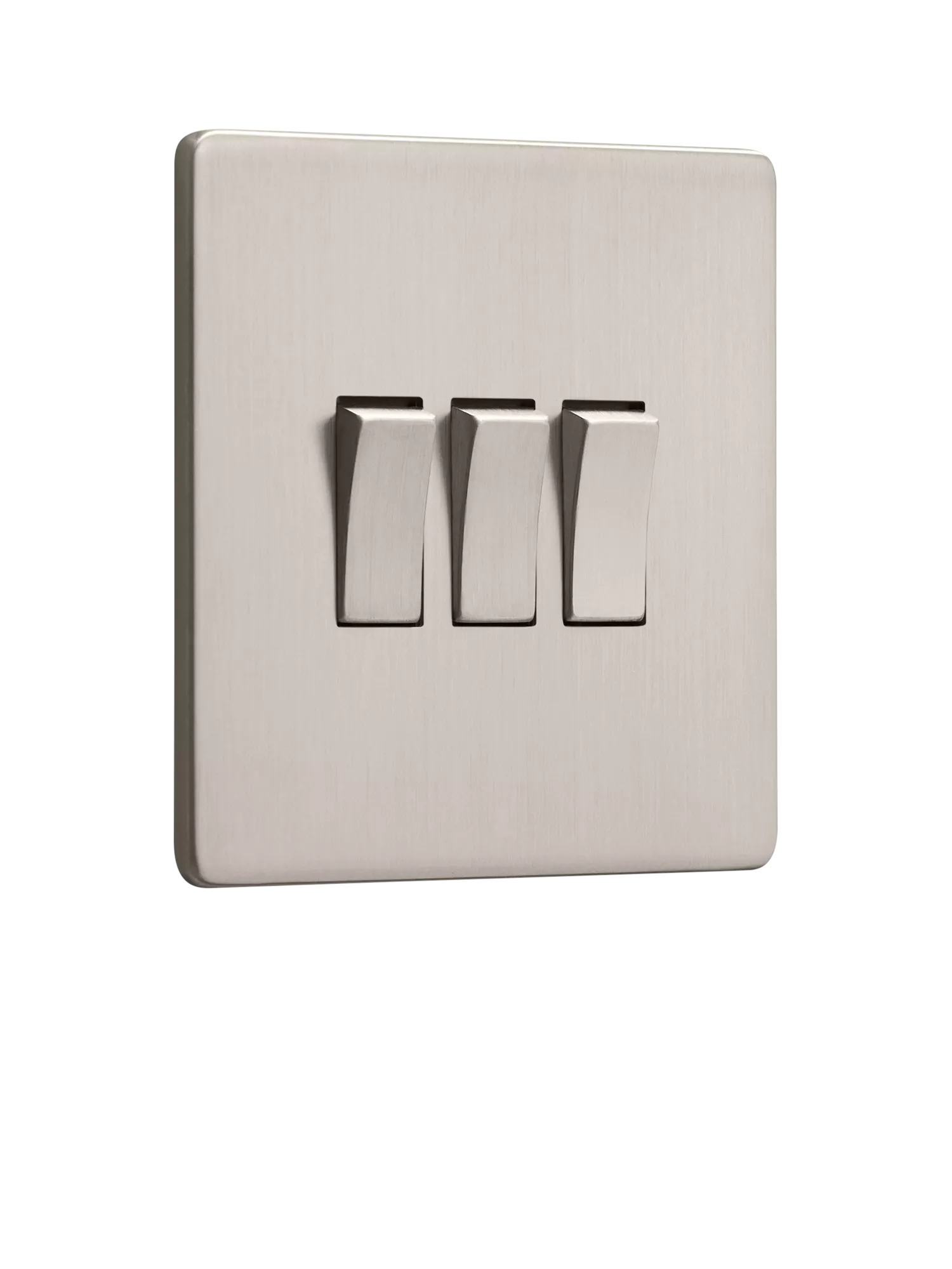 Dowsing & Reynolds Soft Silver Triple Rocker Switch