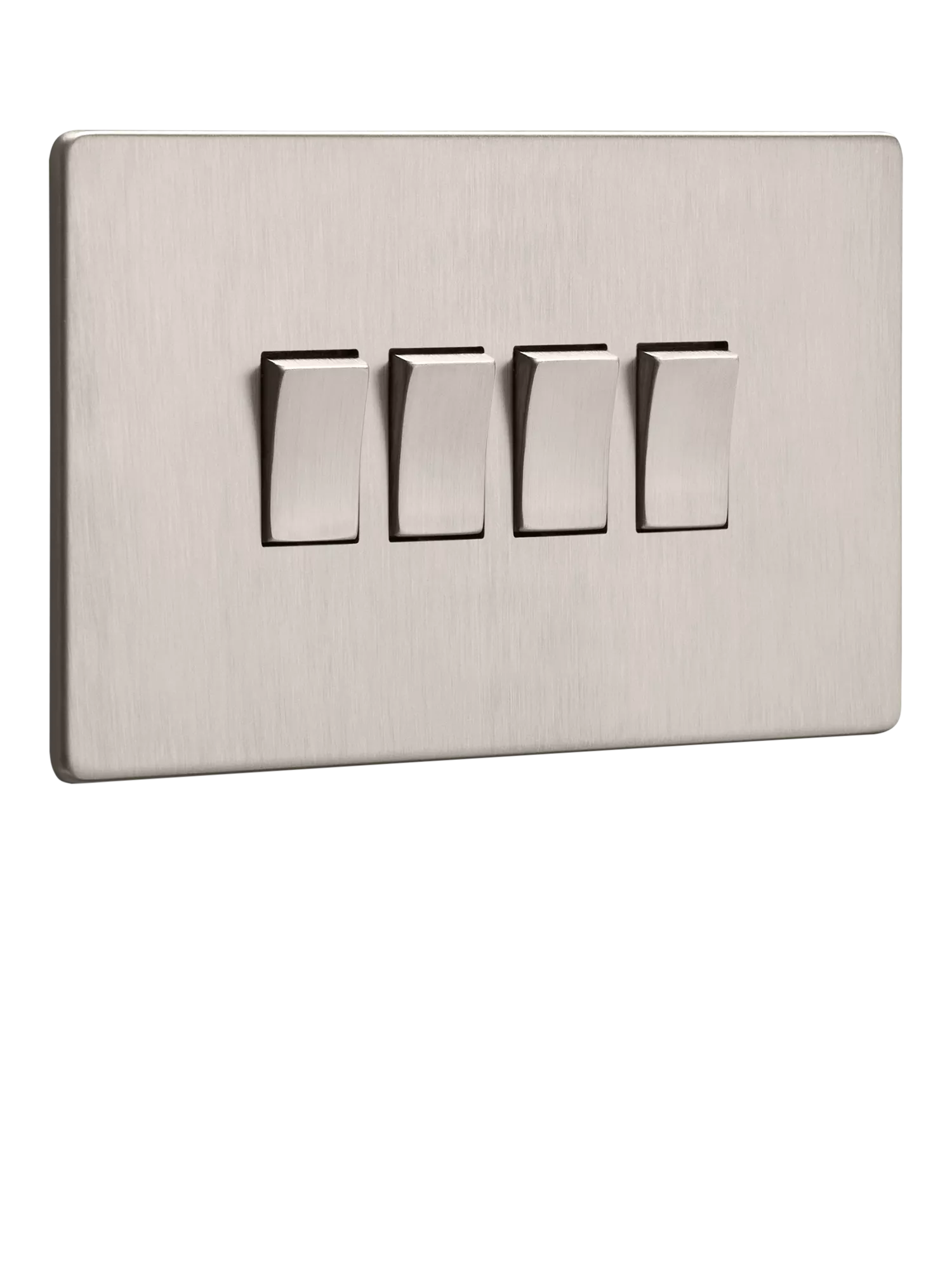Dowsing & Reynolds Soft Silver Quadruple Rocker Switch