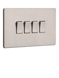 Dowsing & Reynolds Soft Silver Quadruple Rocker Switch