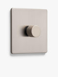 Dowsing & Reynolds brushed silver single dimmer switch, UK version