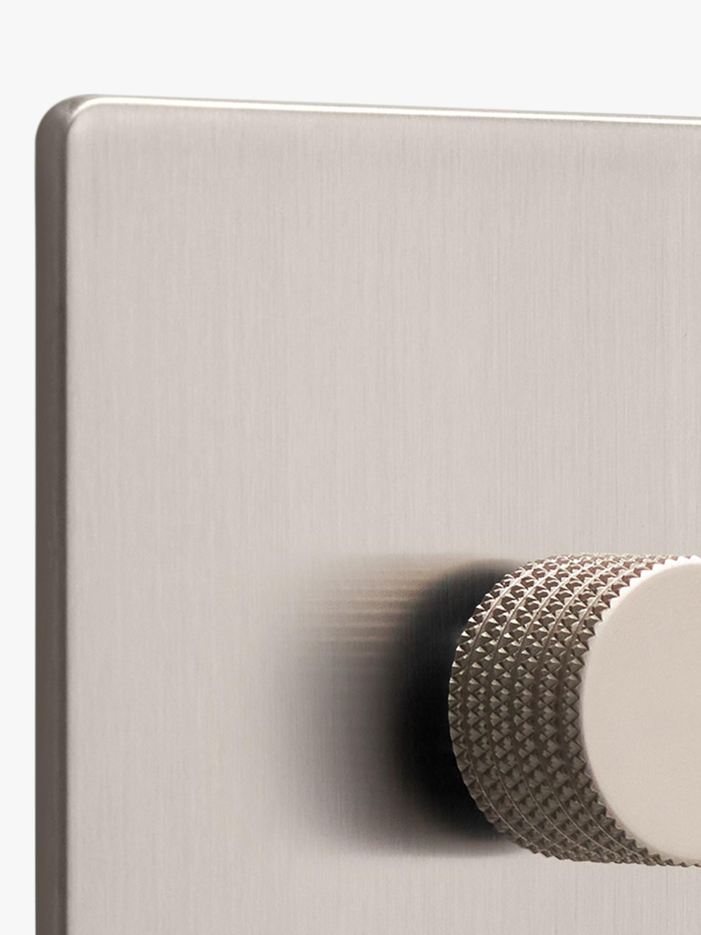 Dowsing & Reynolds brushed silver single dimmer switch, UK version