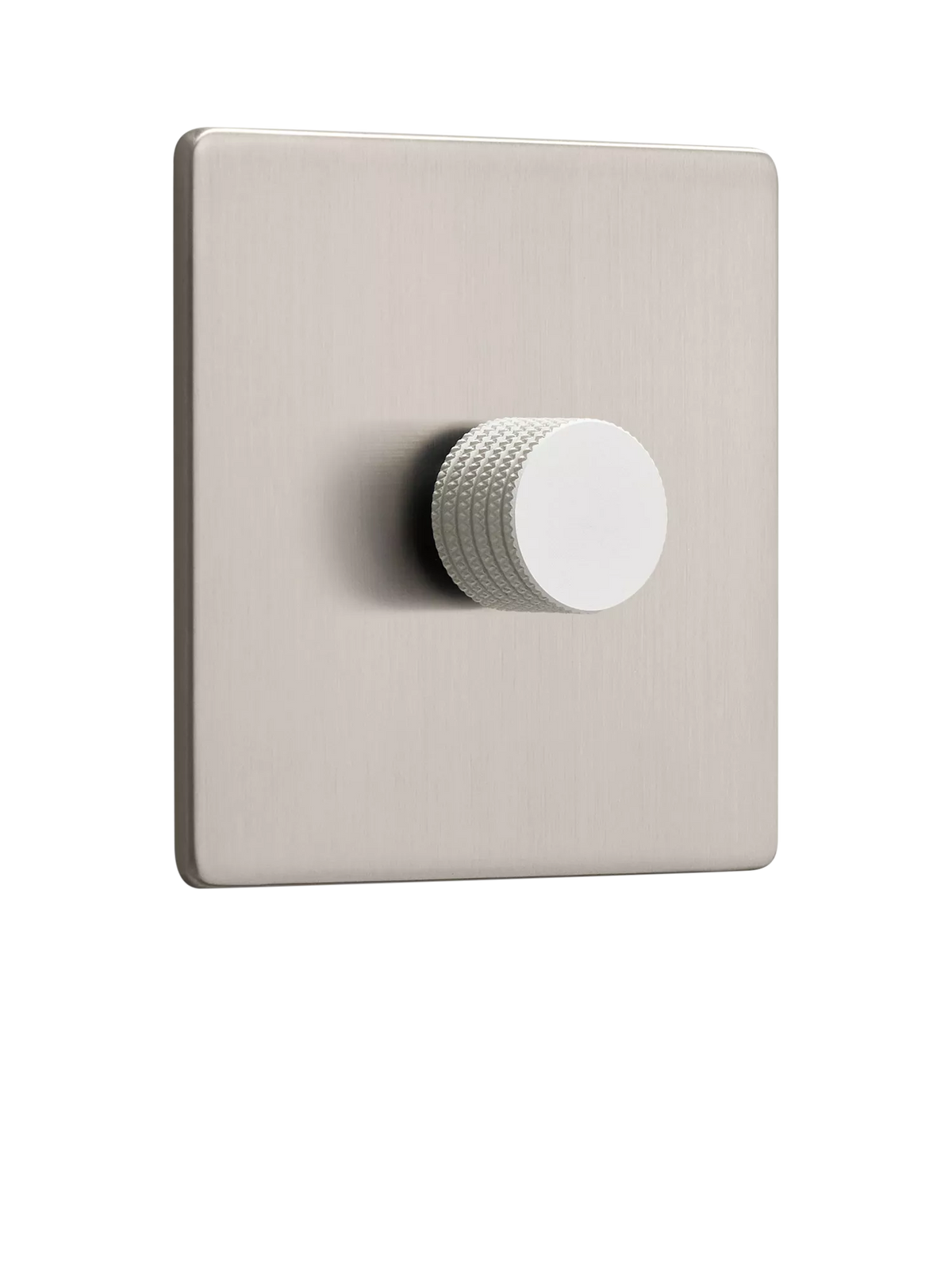 Dowsing & Reynolds brushed silver single dimmer switch, UK version
