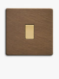 Dowsing & Reynolds antique brass rocker switch - British product