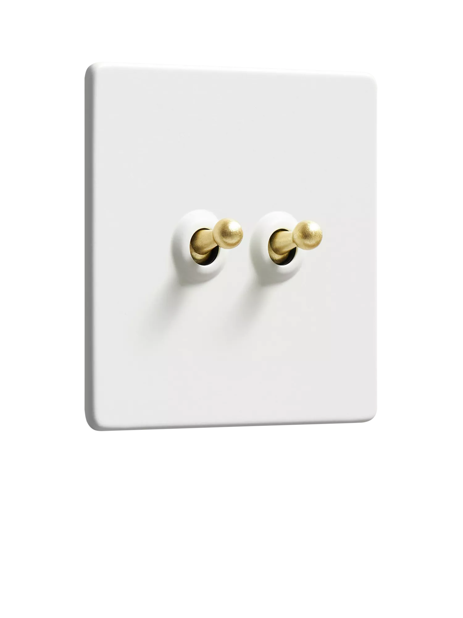 Dowsing & Reynolds double toggle switch soft white, imported from the UK