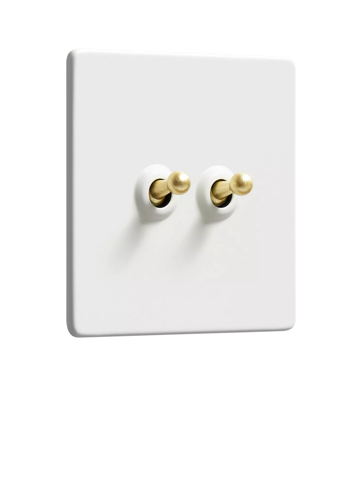 Dowsing & Reynolds double toggle switch soft white, imported from the UK