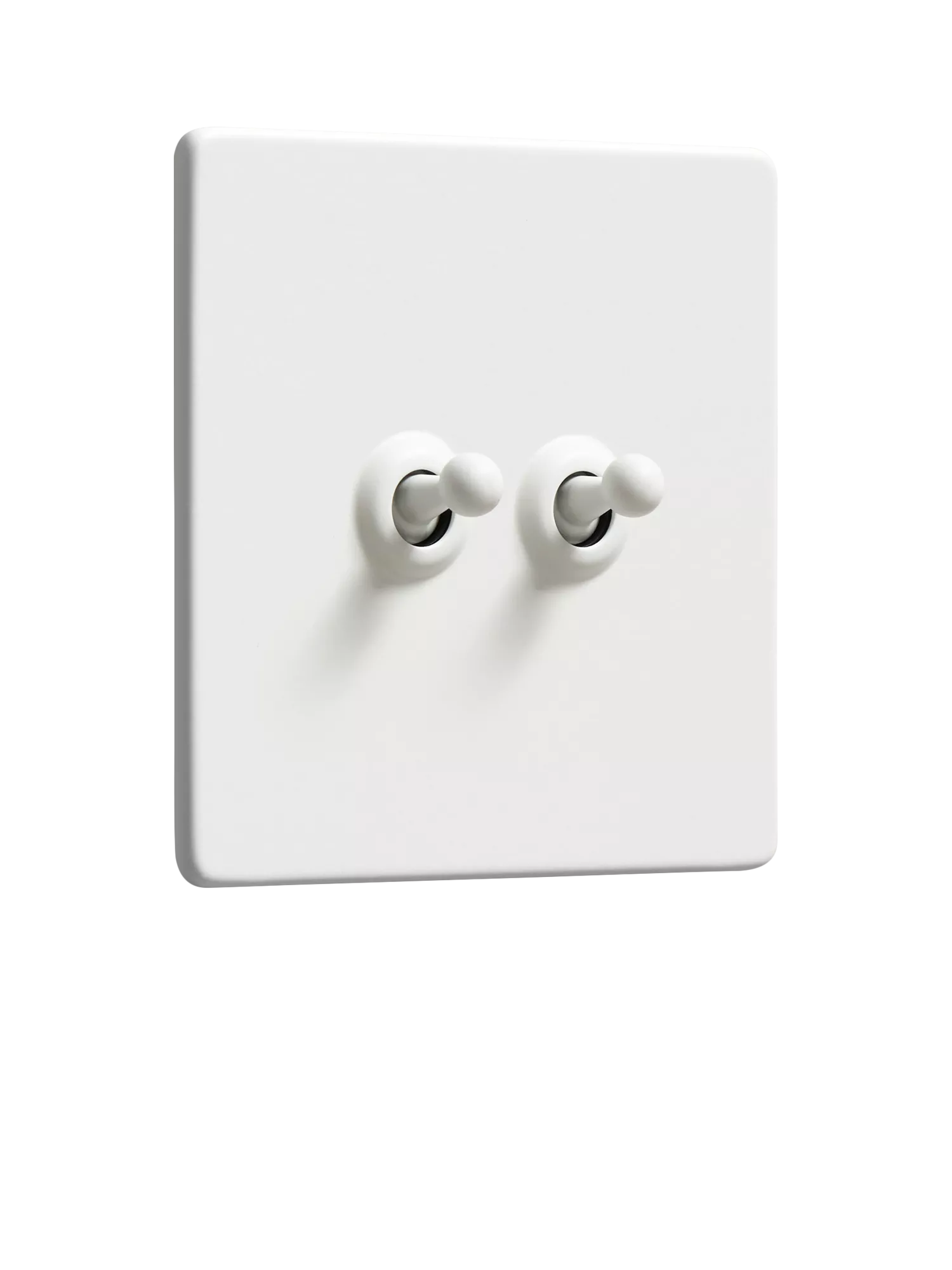 Dowsing & Reynolds Soft White Double Toggle Switch