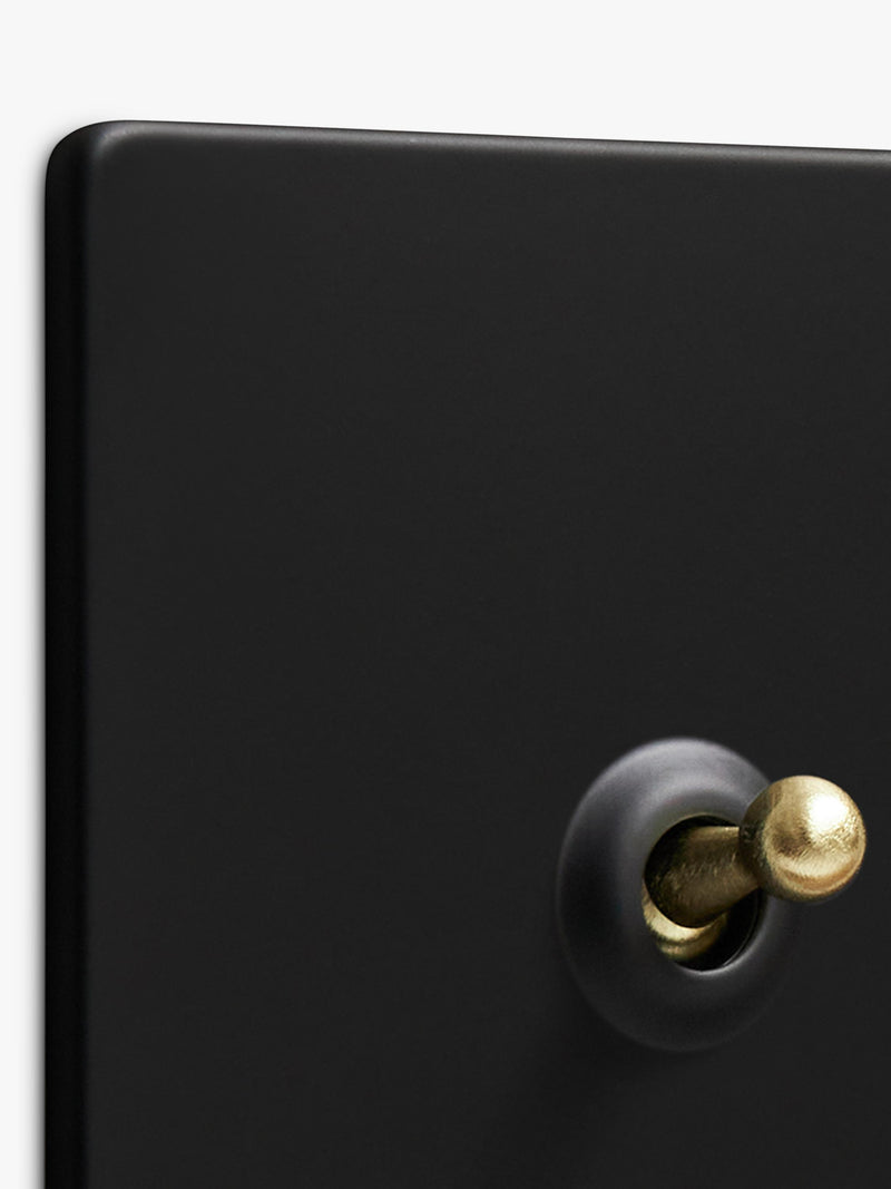 Dowsing & Reynolds matt black toggle switch, imported from the UK