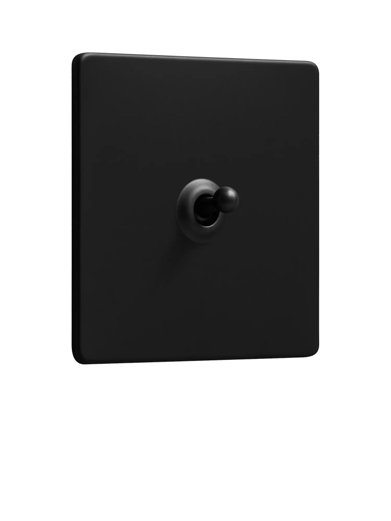 Dowsing & Reynolds matt black toggle switch, imported from the UK