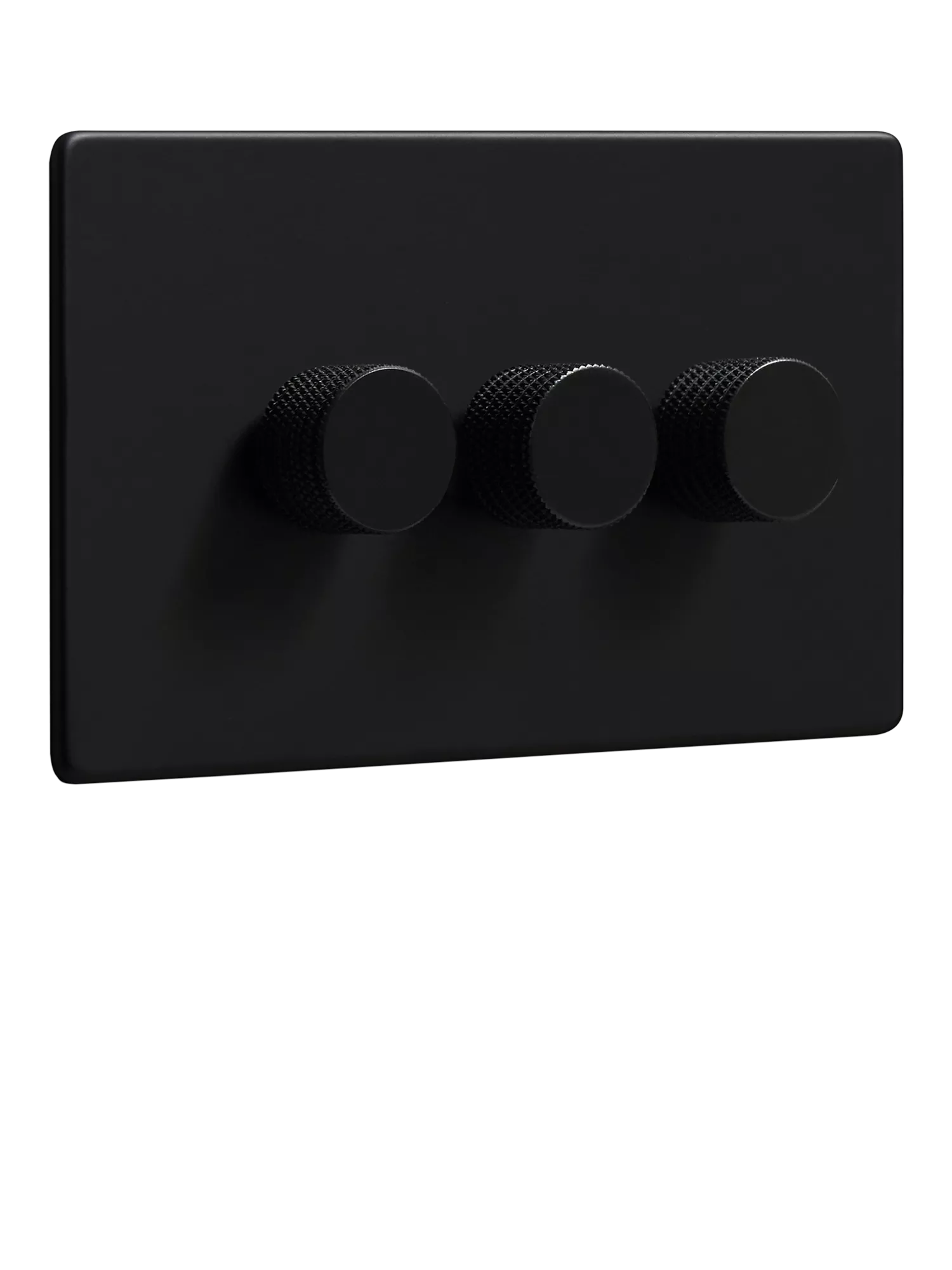 Dowsing & Reynolds triple dimmer switch matt black, UK version
