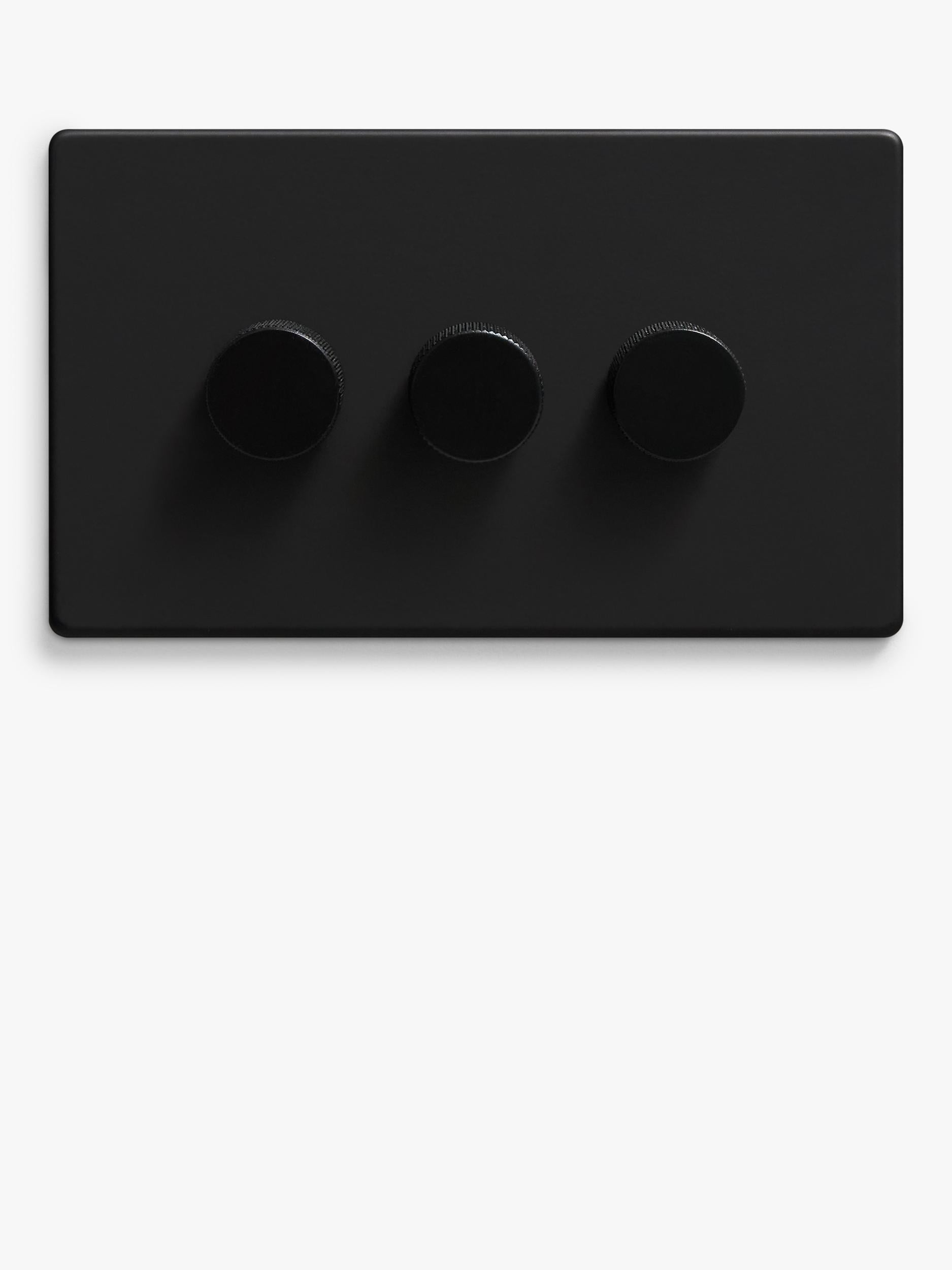 Dowsing & Reynolds triple dimmer switch matt black, UK version