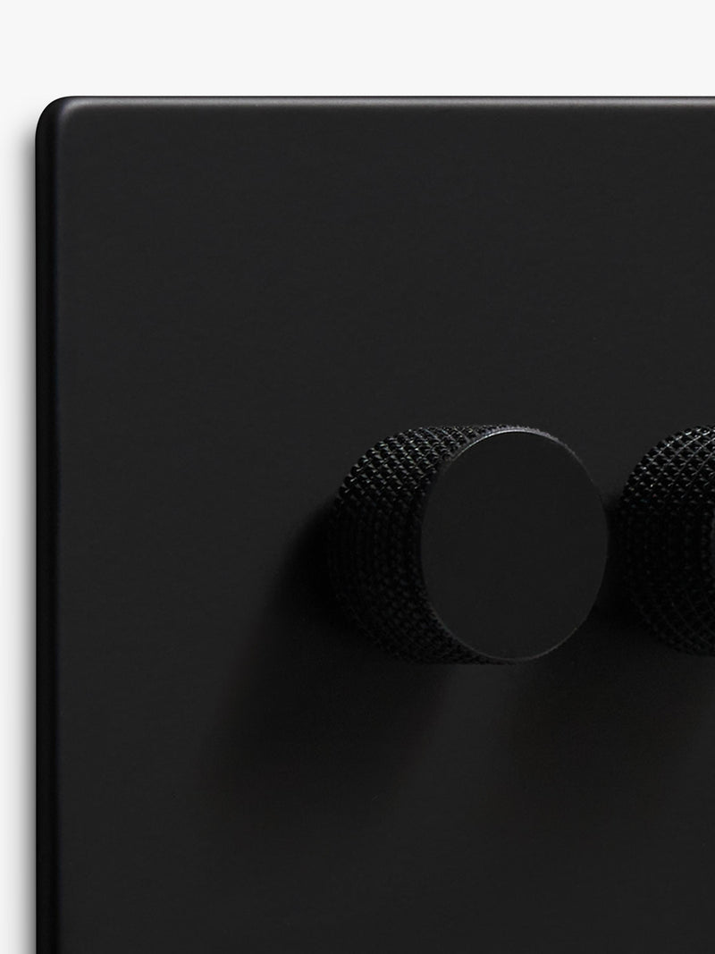 Dowsing & Reynolds triple dimmer switch matt black, UK version