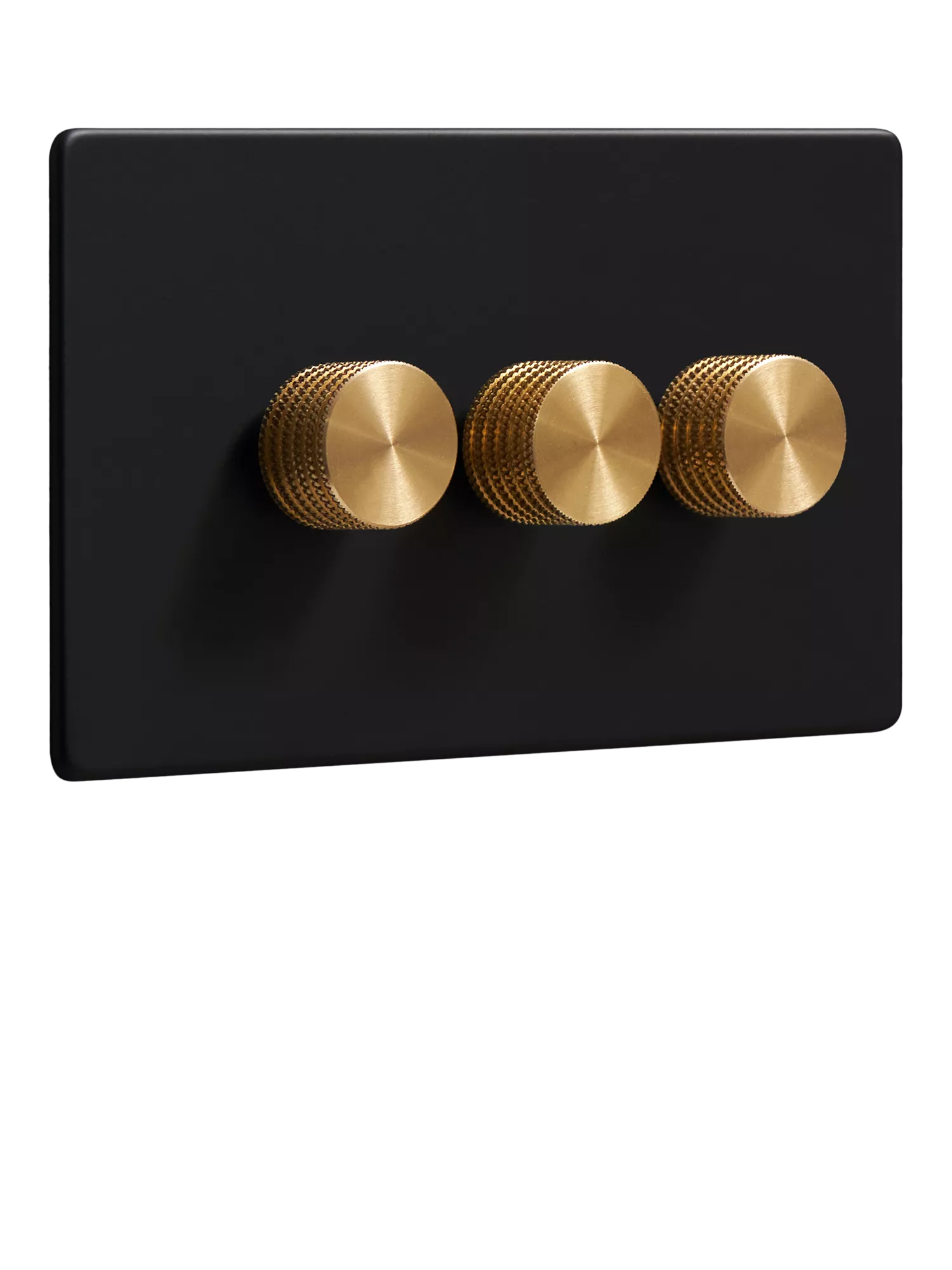 Dowsing & Reynolds Matt Black Tripple Dimmer Switch