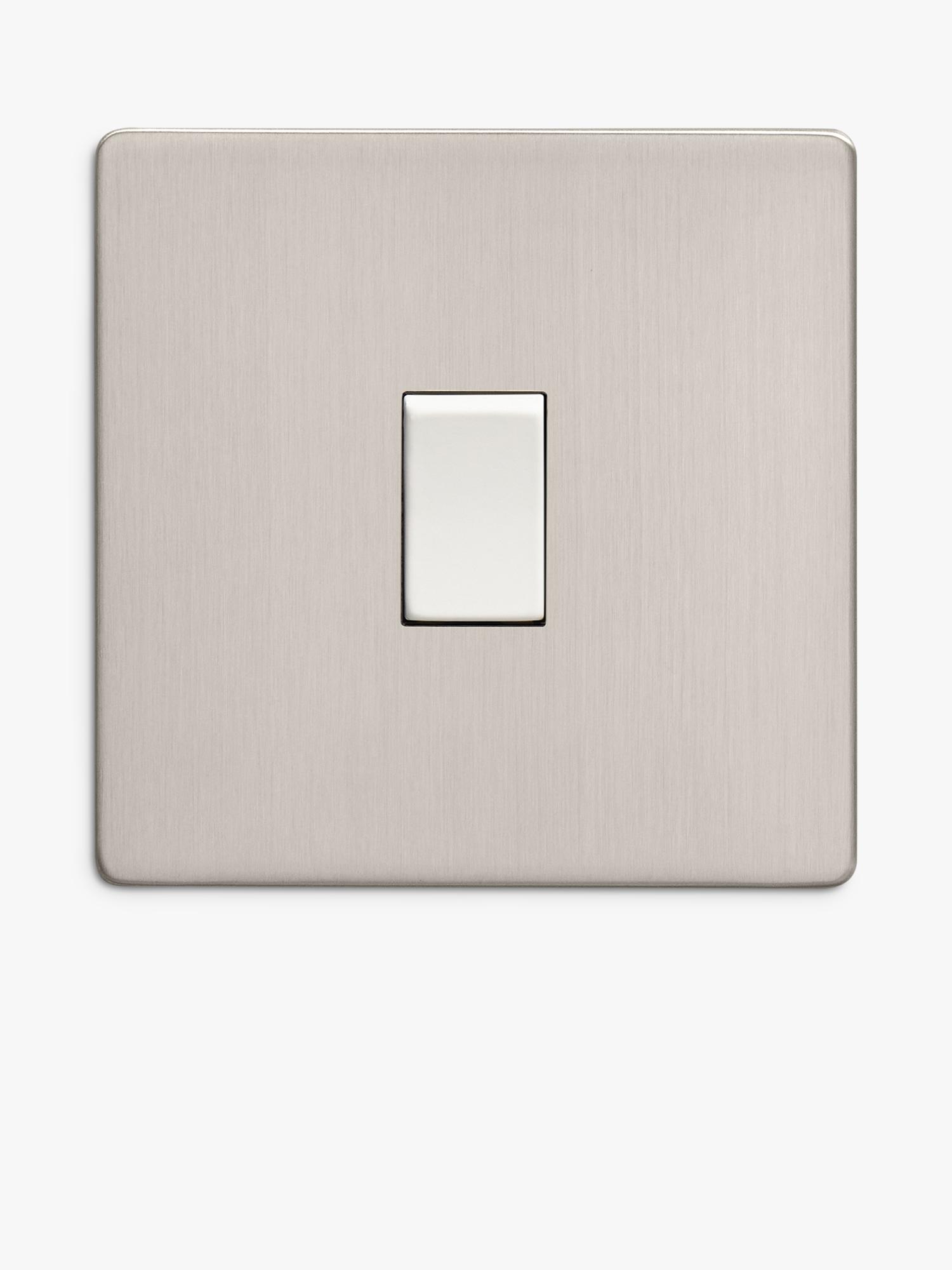 Dowsing & Reynolds soft silver single rocker switch, UK version