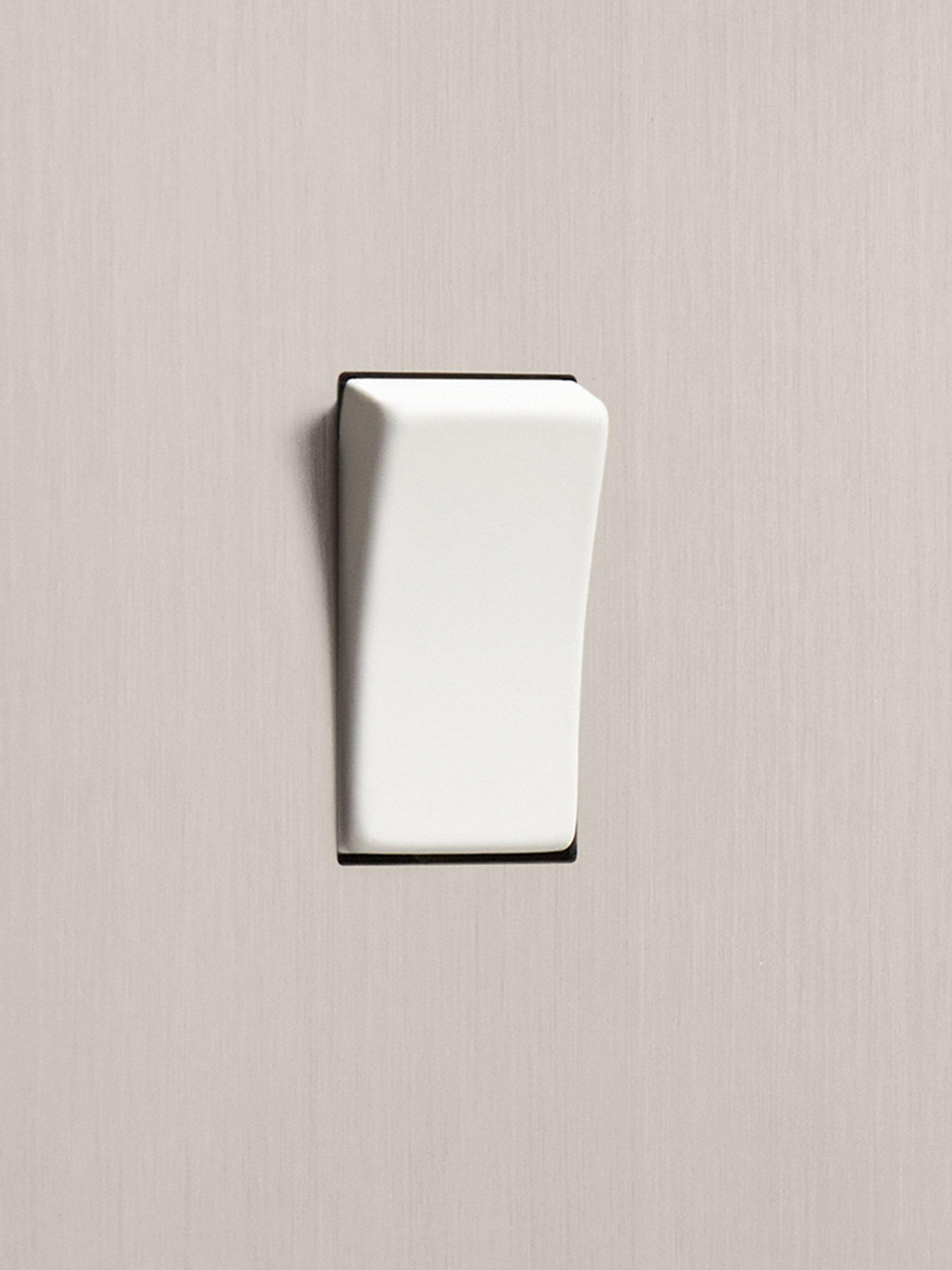 Dowsing & Reynolds soft silver single rocker switch, UK version