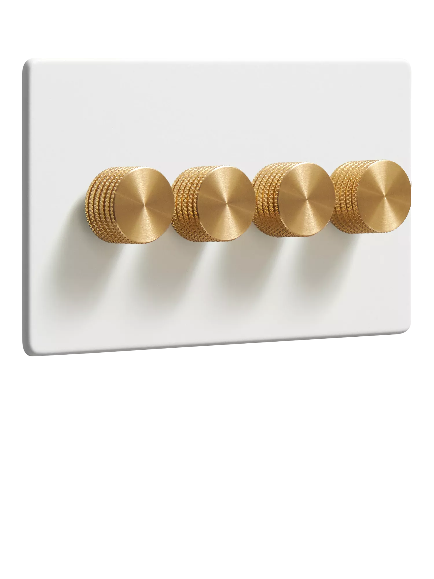 Dowsing & Reynolds soft white quadruple dimmer switch - British product