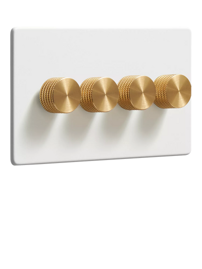 John Lewis Dowsing & Reynolds Soft White Quadruple Dimmer Switch- Buy online at McGrocer