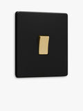 Dowsing & Reynolds matt black rocker switch, imported from the UK