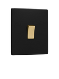 Dowsing & Reynolds Matt Black Single Rocker Switch