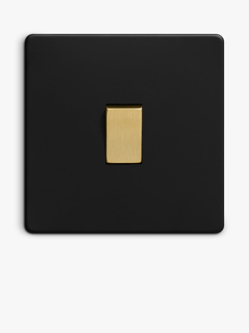 Dowsing & Reynolds matt black rocker switch, imported from the UK