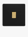 Dowsing & Reynolds matt black rocker switch, imported from the UK