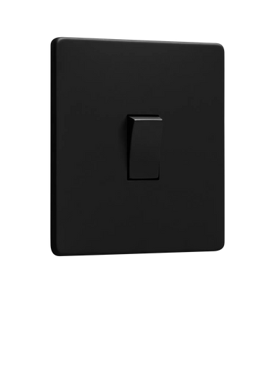 John Lewis Dowsing & Reynolds Matt Black Single Rocker Switch- Buy online at McGrocer