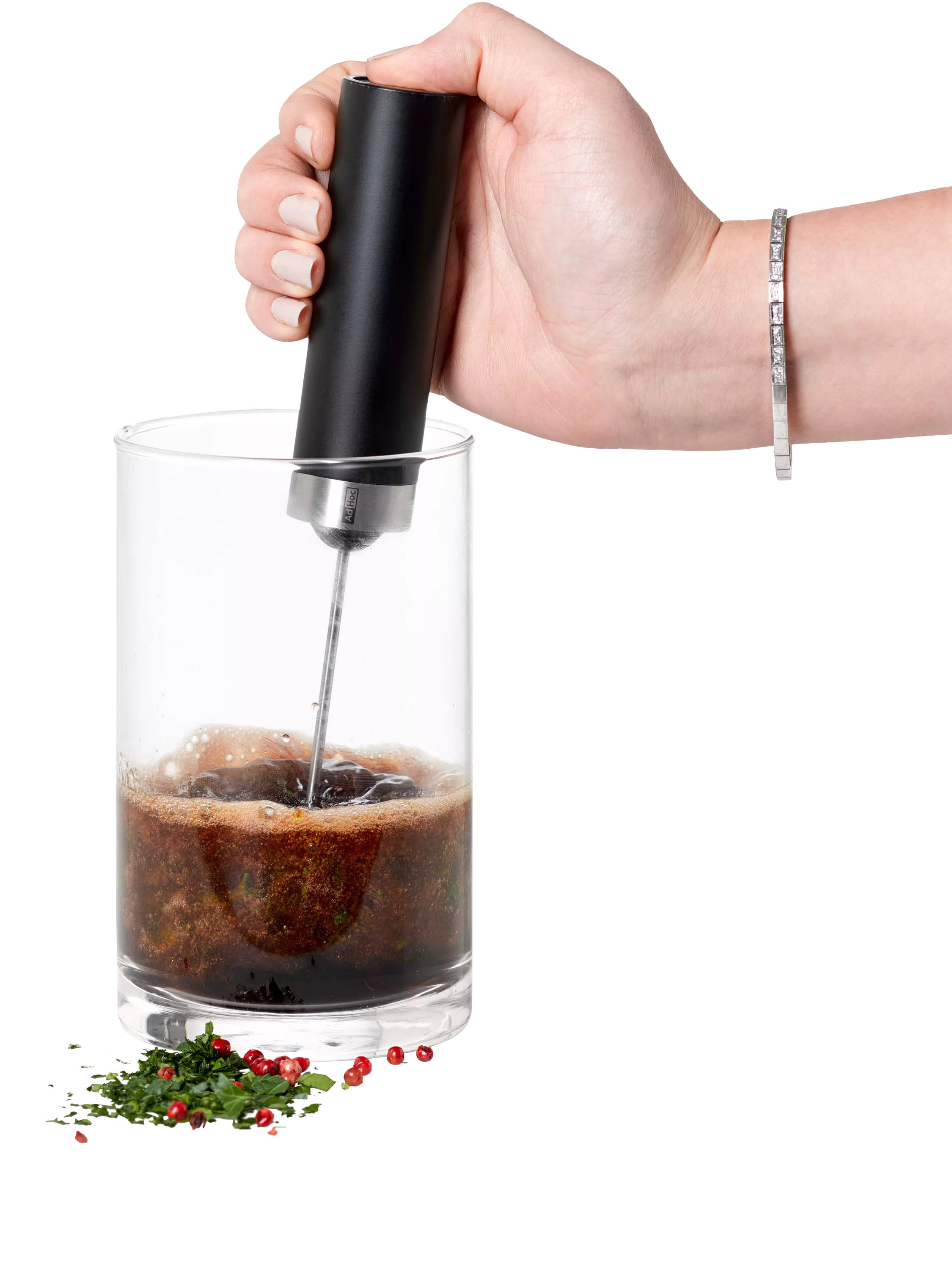 AdHoc milk and sauce frother black - imported from the UK