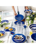 Guzzini Riviera melamine picnic side plate 25cm blue (British brand)