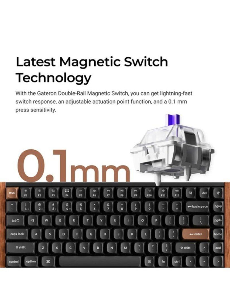 Keychron K2 HE wireless magnetic keyboard black - British product