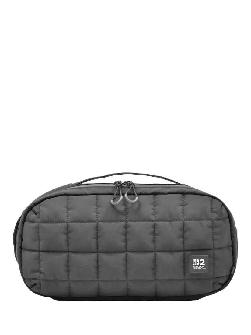 Hori Puff Pouch for Nintendo Switch 2 black travel case (British brand)