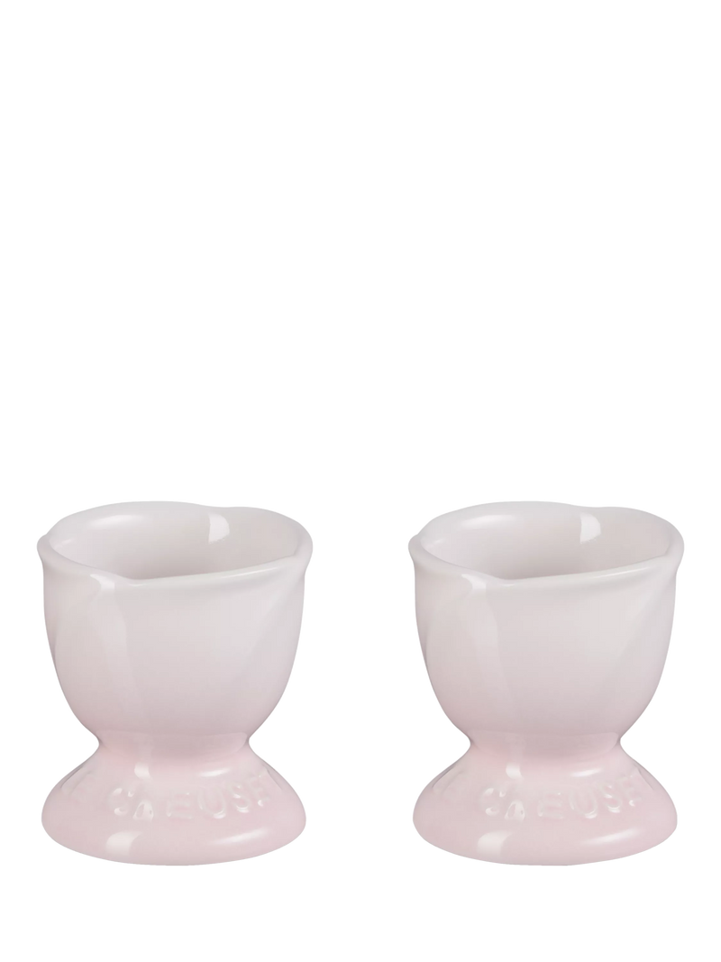 Le Creuset Stoneware Jardin Egg Cup, Set of 2, Shell Pink