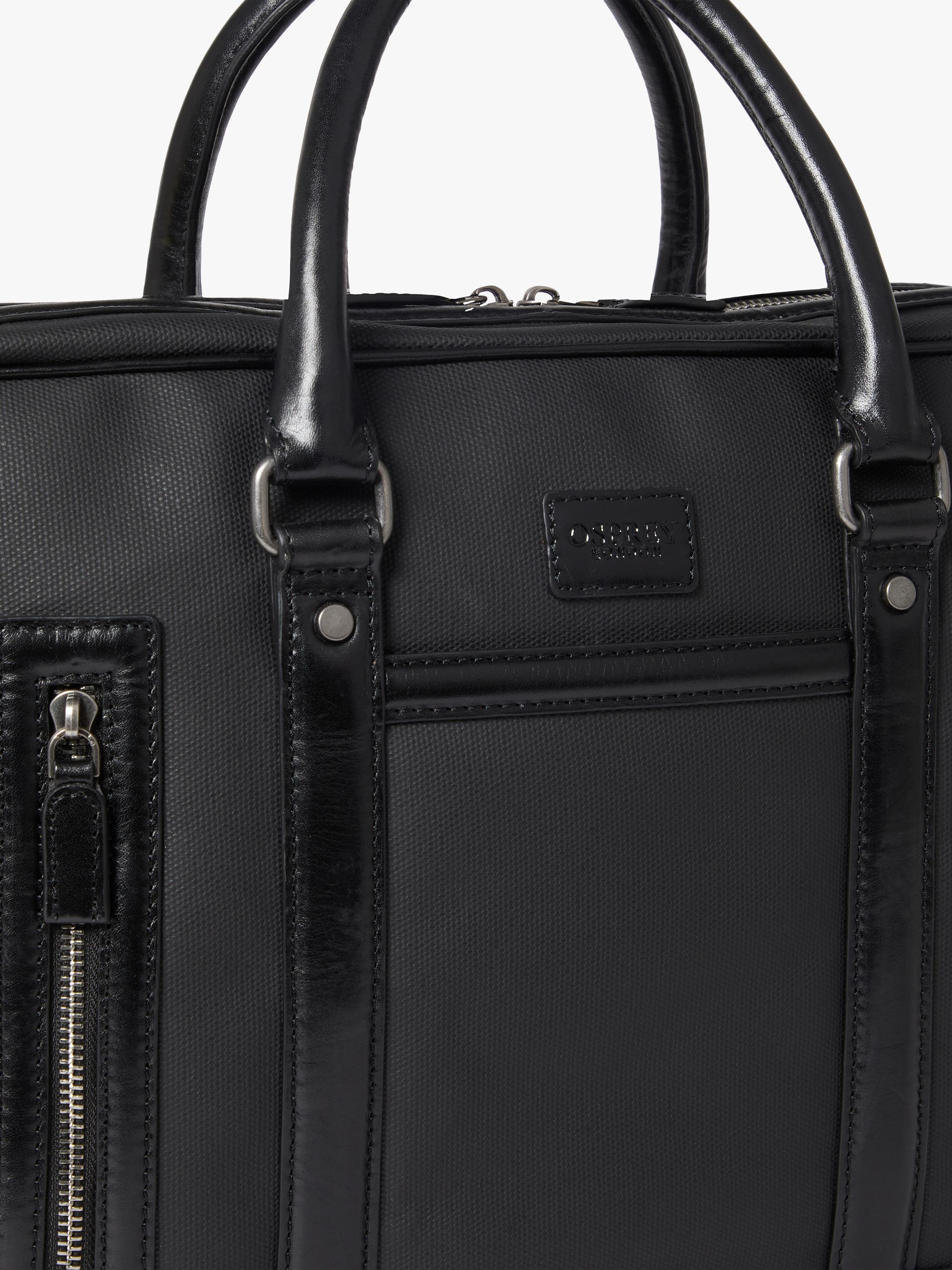 OSPREY LONDON Frontline laptop bag waxed canvas satchel, UK version