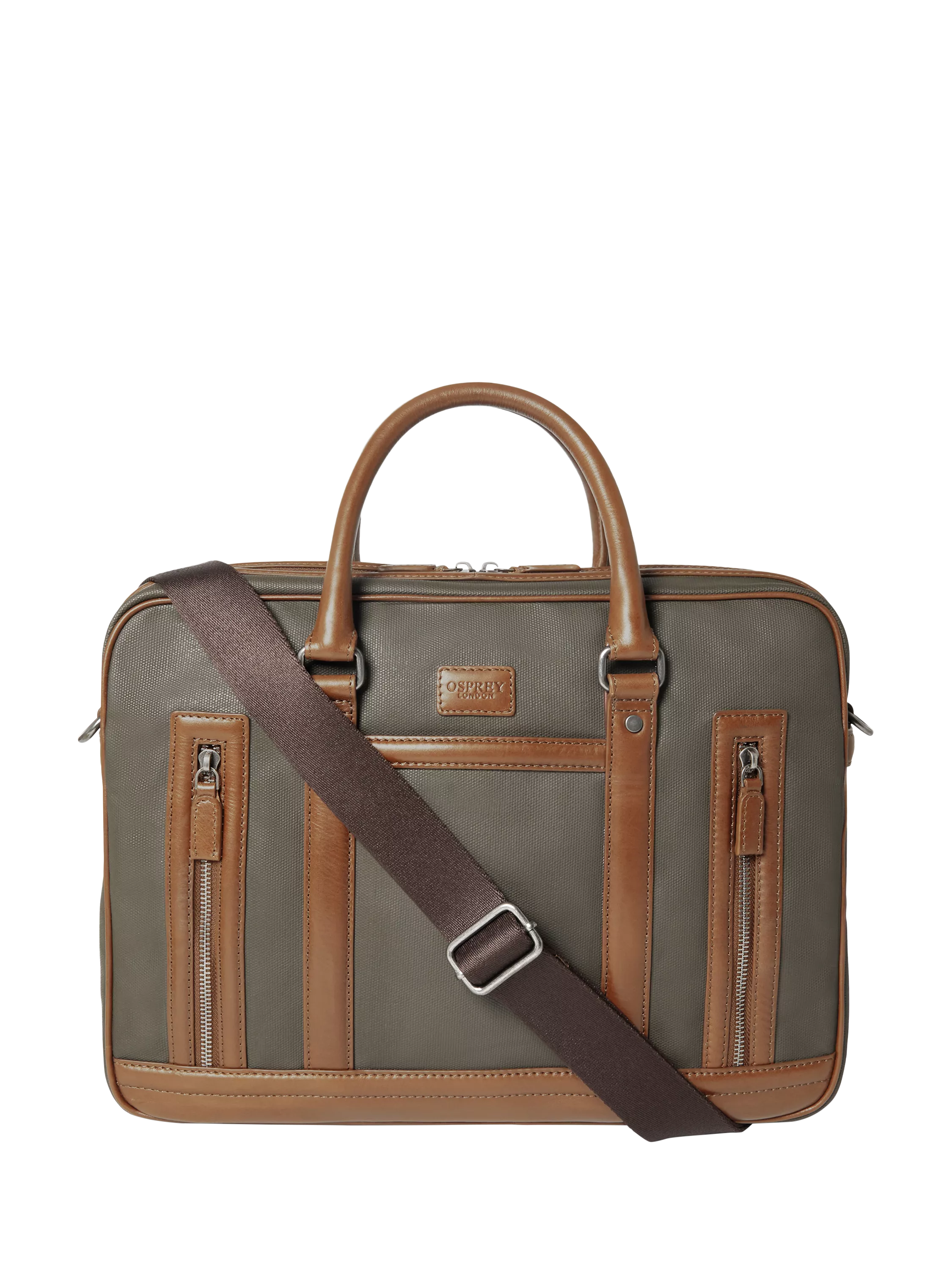 OSPREY LONDON Frontline laptop bag waxed canvas satchel, UK version