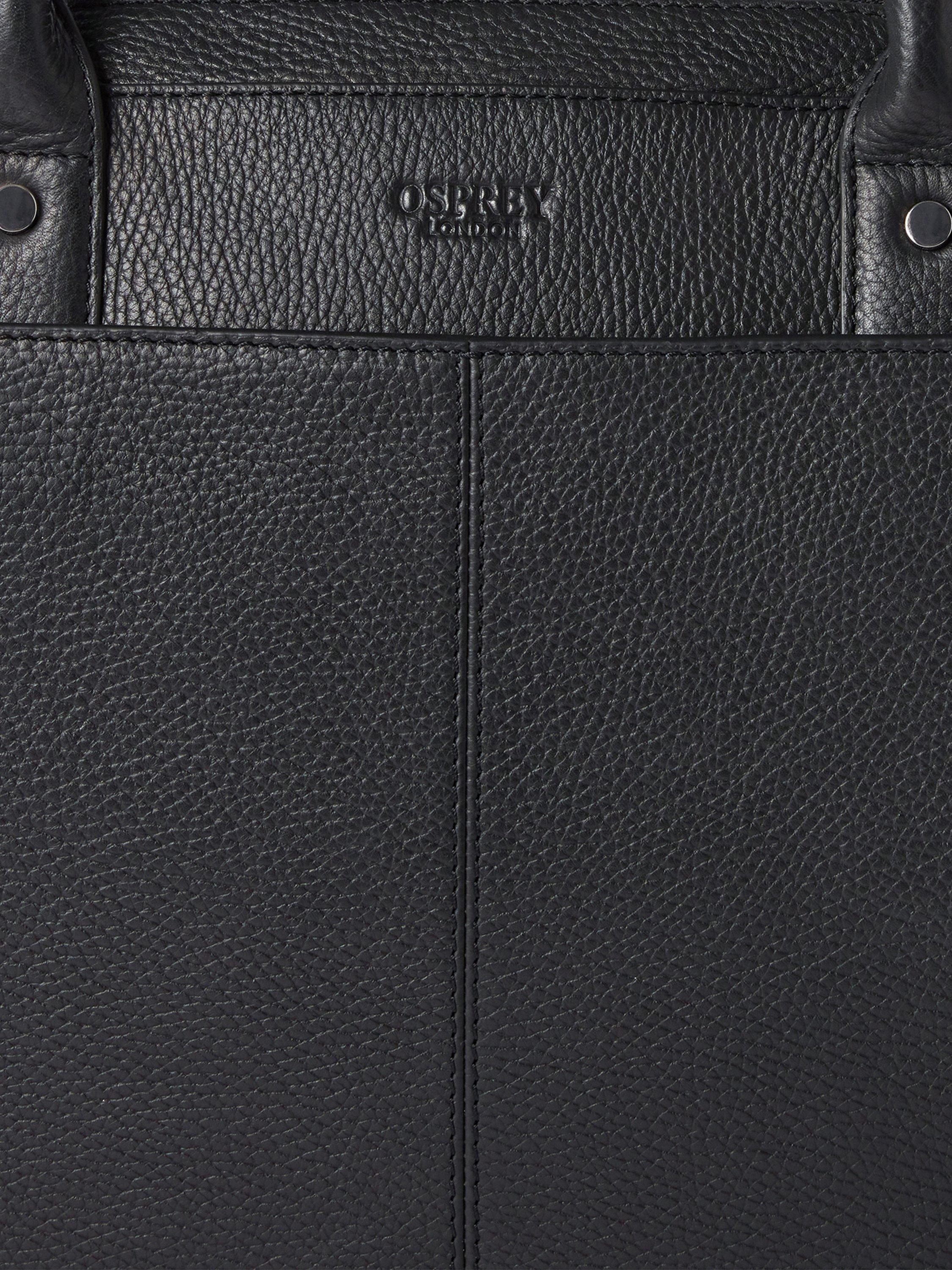 Osprey London Jacob laptop bag tumbled leather (British brand)