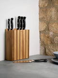 Robert Welch Professional Book Oak knife block with 6 knives - British product
