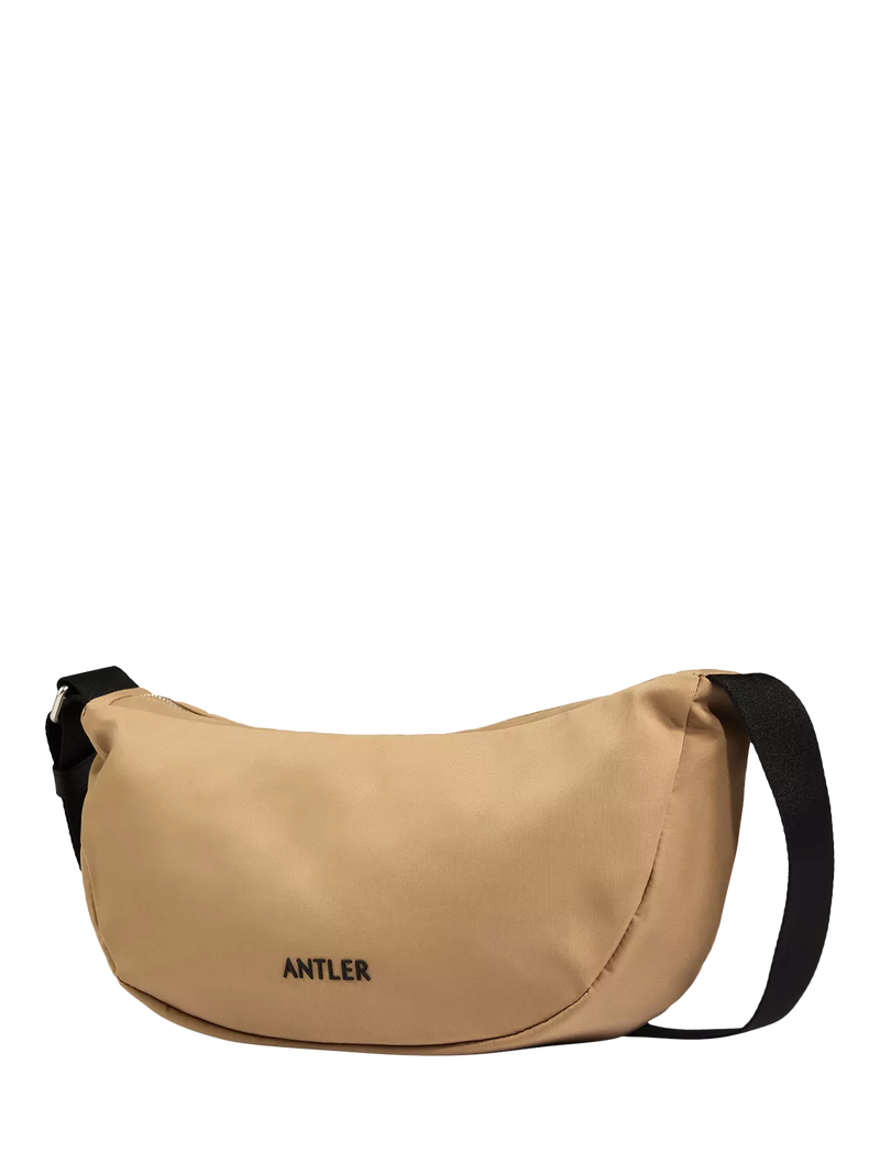 Antler Icon Sling Bag in Sand, compact cross body bag, imported from the UK